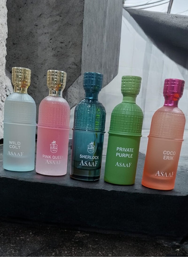 ASAAF Assaf Sheer Look, Wild Cold, Coco Arc, Pink Lady, and Private Purple 1000 ml set