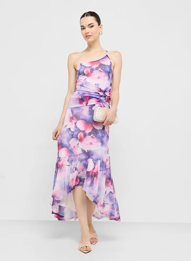 Ginger Floral Asymmetric Dress