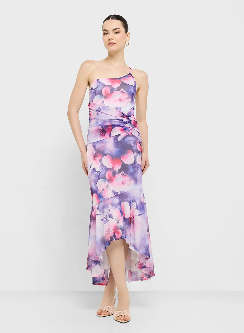 Ginger Floral Asymmetric Dress