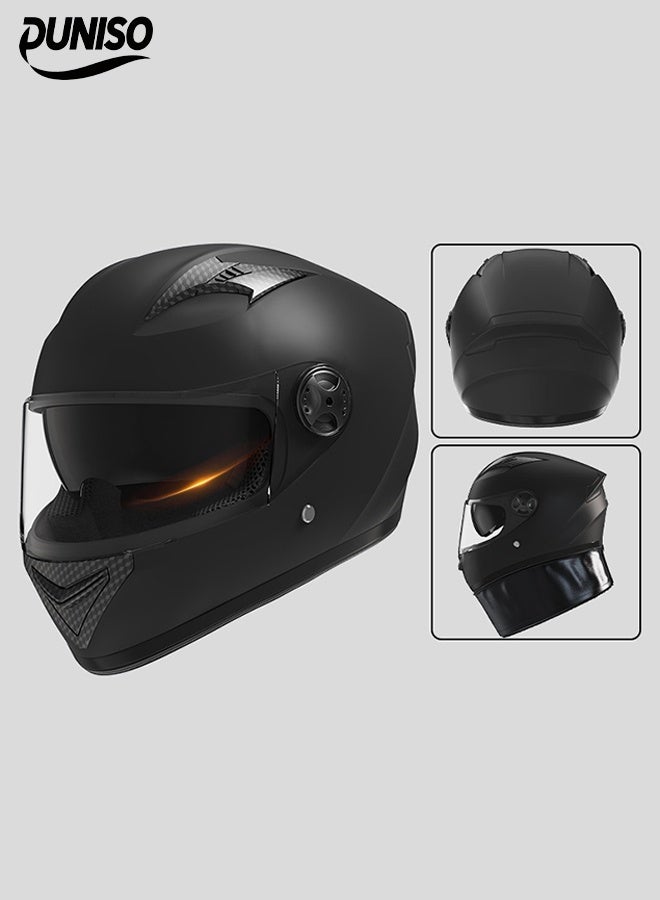 DUNISO Full Face Motorcycle Helmet, Lightweight Crash Resistant Motorcycle Helmet, All Season Cool Racing Helmet，Equipped With Anti Fog Dual Lenses,Anti Seismic And Anti Drop, Comfortable And Breathable, Suitable For Both Men And Women - Image 1