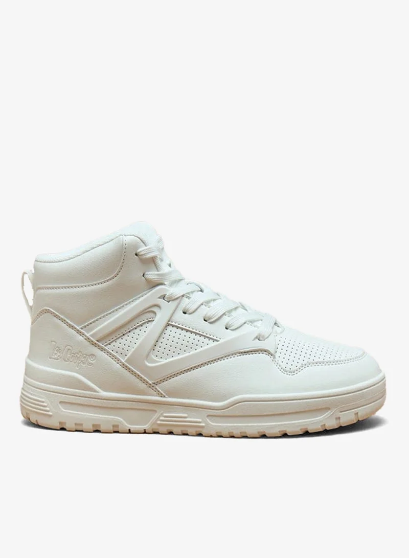 Lee Cooper Women's Montone High Cut Sneakers with Lace-Up Closure