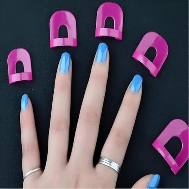 20 Pcs U Shape Nail Polish with 10 Different Size Options Full Finger Cover Nail Polish with Spill Proof Stickers Perfect for Nail Art Manicure Supplies - Image 1