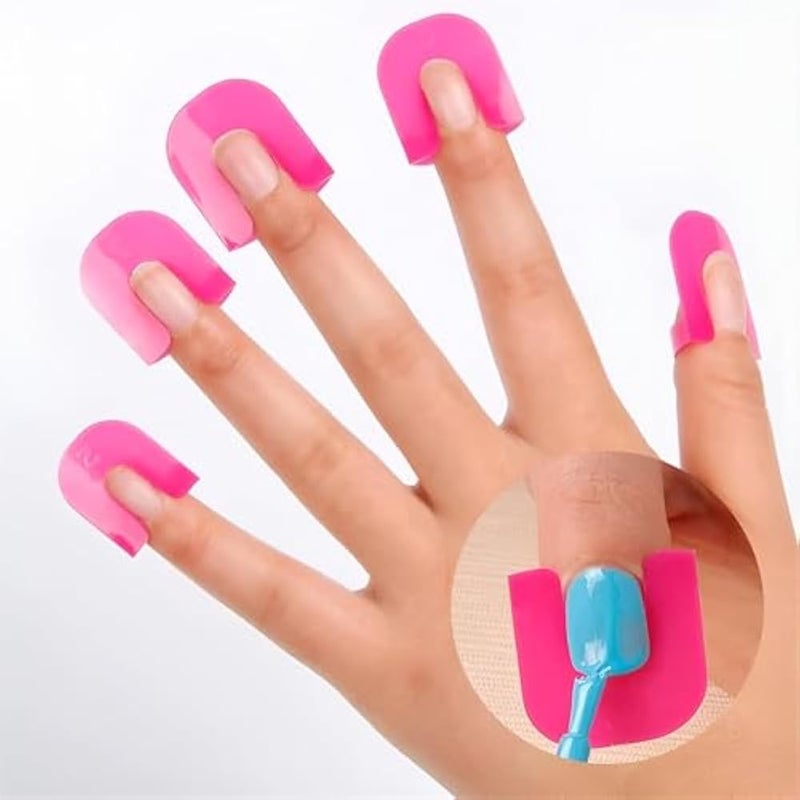 20 Pcs U Shape Nail Polish with 10 Different Size Options Full Finger Cover Nail Polish with Spill Proof Stickers Perfect for Nail Art Manicure Supplies - Image 5
