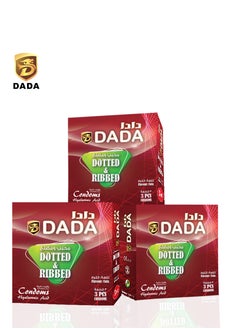 Dada Dada Condoms Dotted & Ribbed 3's  - Image 4