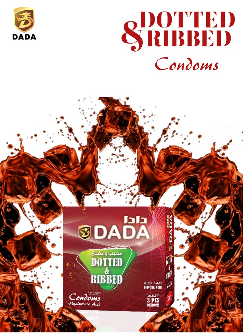 Dada Dada Condoms Dotted & Ribbed 3's  - Image 5