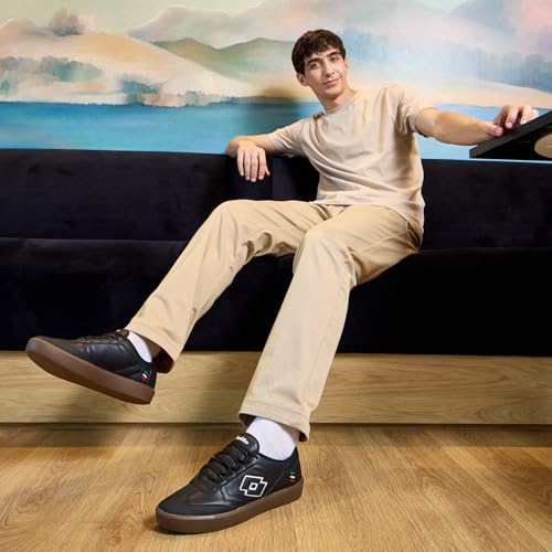 Lotto Men Brasil Select Urbano Black Sneakers - Image 4