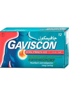 GAVISCON Gaviscon Extra Strength Peppermint Flavor 12 Tablet 