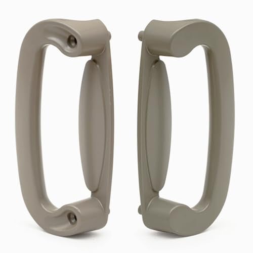 N8LokNLok Gliding Patio Door Dummy Pull Handles Compatible with Andersen Tribeca Style OEM Part 2562035 2573603 2573605 512 Hole Centers NonHanded Stone Diecast - Image 1