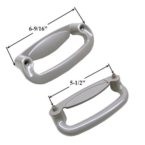 N8LokNLok Gliding Patio Door Dummy Pull Handles Compatible with Andersen Tribeca Style OEM Part 2562035 2573603 2573605 512 Hole Centers NonHanded Stone Diecast - Image 3