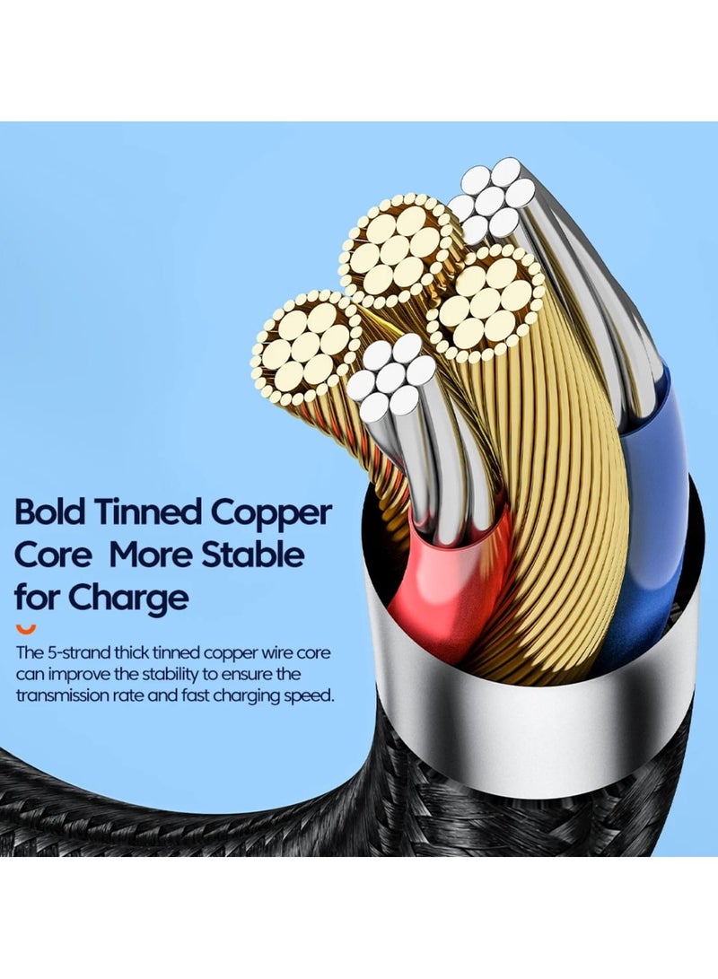 toocki *Toocki 90-Degree Type-C to Type-C Fast Charging Cable – 60W High-Speed Charging for iPhone, Samsung & Android Devices* - Image 3