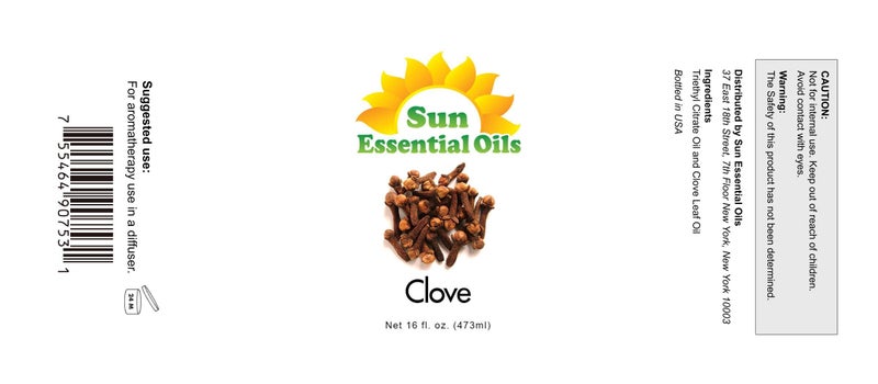 Sun Essential Oils â€“ 16 oz Clove Essential Oil with Dropper for Diffuser, Skin, Aromatherapy Massage, Humidifier, Spicy Scent for Candle, Lotion & Soap Making, Room Fragrance - Image 2