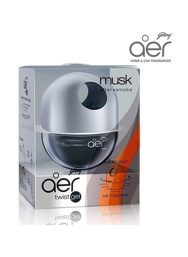 AER Twist Car Air Freshener Musk 45G, Black - Image 2
