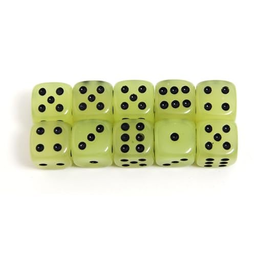 Smartdealspro 10-Pack D6 Six Sided Glow in The Dark Dice Die for DND, MTG, RPG, Tenzi, Farkle, Yahtzee, Bunco, Teaching Math, Table Board Game - Image 5