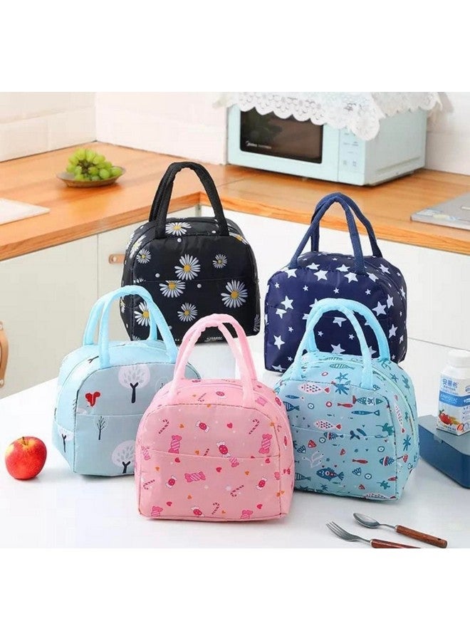 AT Ankit Traders Ankit Traders Aluminium Lining Thermal Insulated Lunch Bag Tote Lunch Bag for Work School and Office Upgraded Thermal Insulated Fashionable Lunch Bag for Office,School Picnic Travel(Pack of 6) - Image 1
