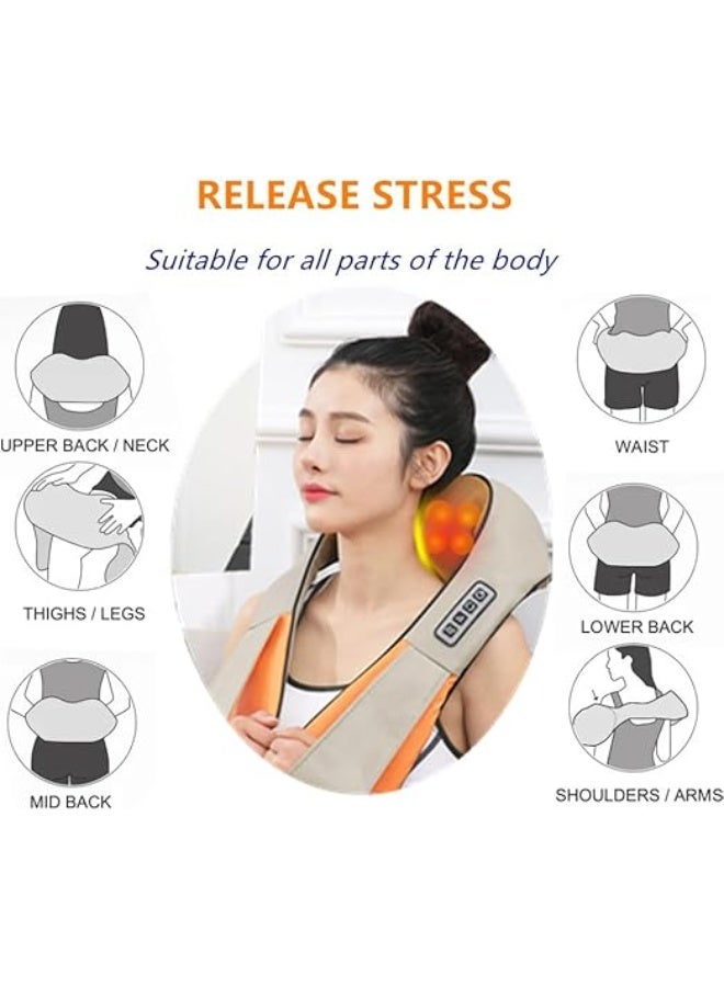Electric Neck & Shoulder Massager with Heating – Deep Massage Pad for Back, Waist & Legs – Portable & Easy-to-Use for Home, Office & Car - Image 4