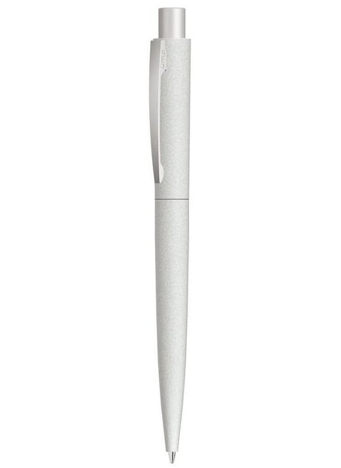 Retractable Metal Ballpoint Pen With Stone Look And Touch From UMA Made In Germany Light Grey