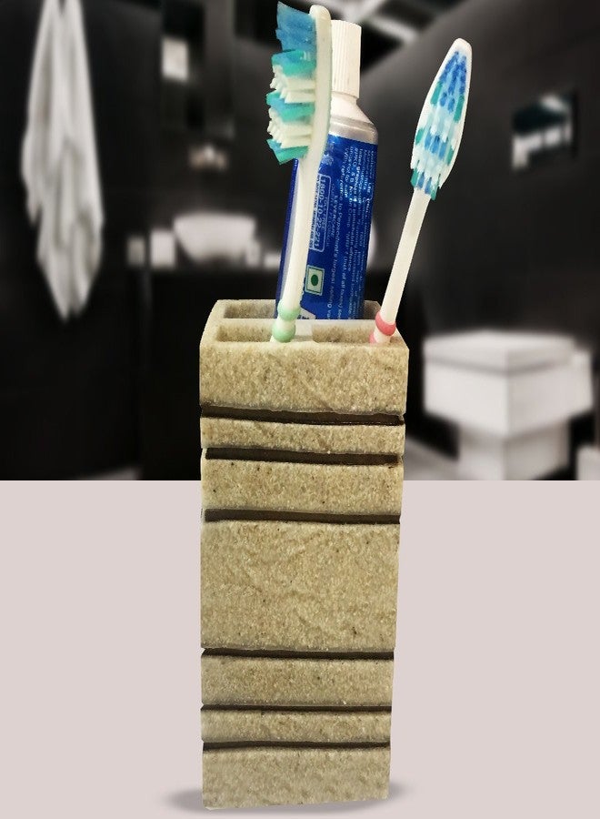 Sterling SMS-182 Natural Stone Finish Polyresign 4 Pieces Bathroom Set-Liquid Soap Dispenser, Toothbrush Holder, Tumbler & Soap Dish Holder - Image 3