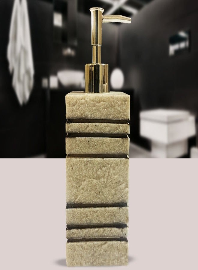 Sterling SMS-182 Natural Stone Finish Polyresign 4 Pieces Bathroom Set-Liquid Soap Dispenser, Toothbrush Holder, Tumbler & Soap Dish Holder - Image 2