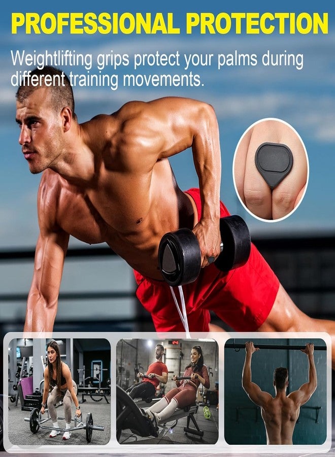 LOCKET Workout Grips for Weightlifting Non Slip Pull Up Deadlift Training Hand Grips Wrist Support Pads for Men and Women Gym Strength Training Accessories Standard - Image 5