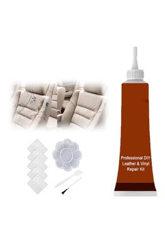 Excefore Advanced Leather Repair Gel Kit for Cars, Advanced Leather Repair Gel, Leather Repair Kit, Restorer of Your Furniture, Car Seat, Couches, Sofa (2 * 40ml Walnut)  - Image 1