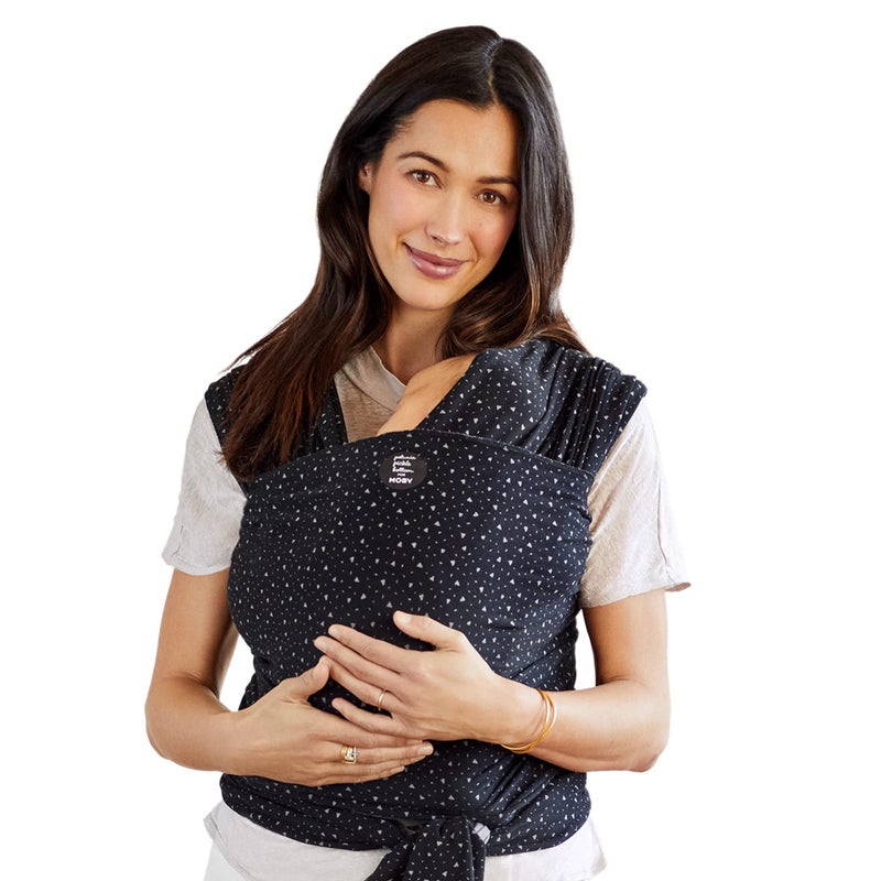 Moby Baby Wrap Carrier Classic by Petunia Pickle Bottom for Newborns to Toddlers (8-33lbs), Infant Sling Carrier, Lightweight & Hands Free Design, Adjustable for All Body Types (Terrazzo Black) - Image 4