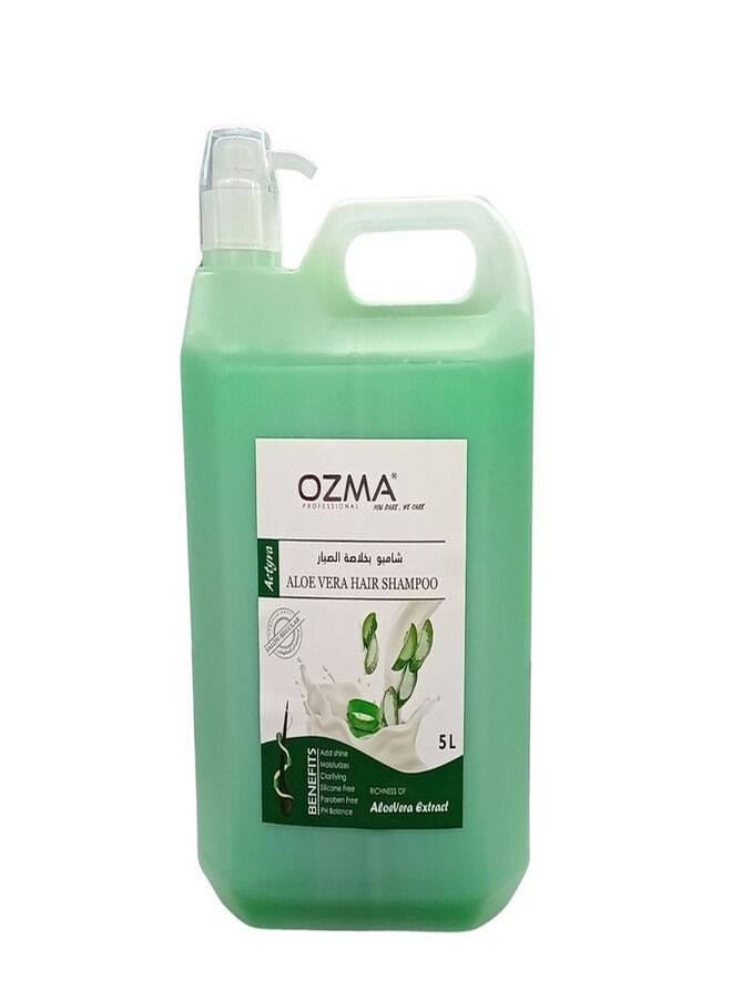 OZMA PROFESSIONAL OZMA Moisturizing Hair Shampoo Improved Formula | Cleansing and Energizing | For ALL Hair Types Aloe Vera Extract 5L - Image 1