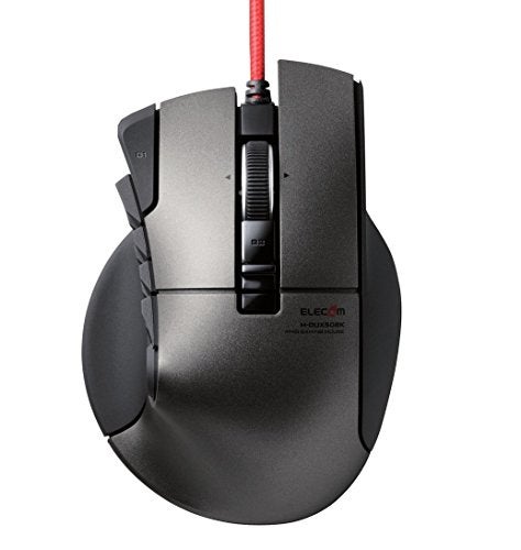 ELECOM Gaming mouse [DUX] Wired 14 button 3500dpi, Supports Hardware macro [Black] M-DUX50BK (Japan Import) - Image 1