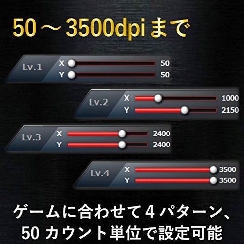 ELECOM Gaming mouse [DUX] Wired 14 button 3500dpi, Supports Hardware macro [Black] M-DUX50BK (Japan Import) - Image 5