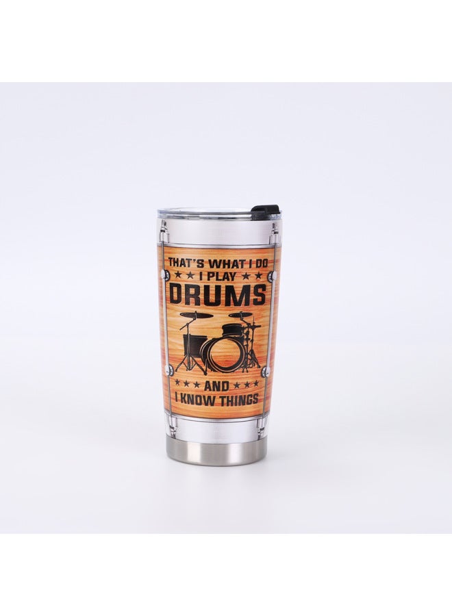 Stainless Steel Double-layer 20oz Ice Bully Cup Outdoor Spray Paint Thermos Cup Creative 3d Printing Car Cup