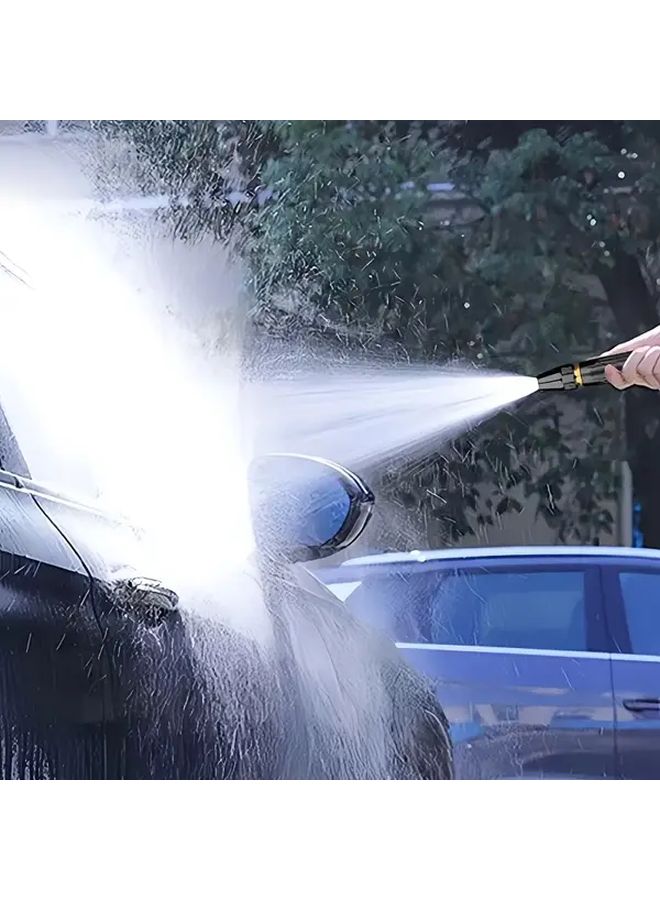 2 قطعة فوهات ضغط عالي معدنية ثقيلة باللون الأسود، تصميم نفاث مستقيم ومركّز لتدفق المياه، أداة تنظيف مناسبة لغسيل السيارات والبستنة والساحة والممرات ومتوافقة مع توصيلات الخراطيم. تصميم مقبض مريح ويدوي متين. - Image 3