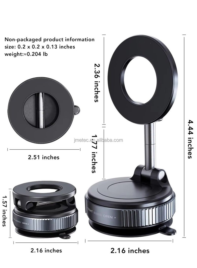 GO-DES Phone Car Holder With Magnet Magnetic Vacuum Car Phone Holder - Image 3