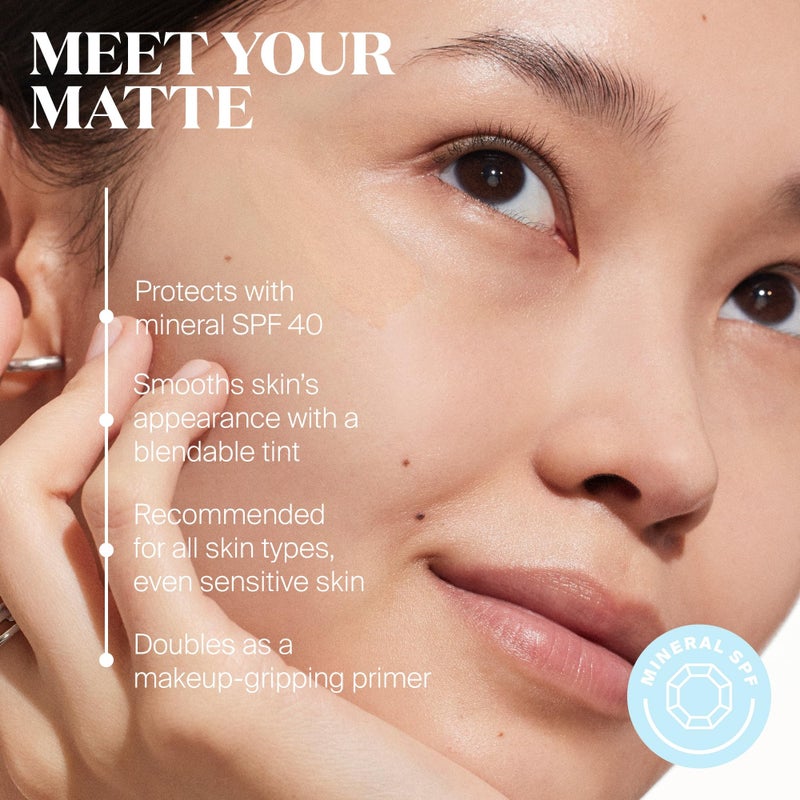 Supergoop! Mineral Mattescreen (SPF 40) - 45 mL - Mineral, Oil-Free Broad Spectrum Sunscreen - Smooths Skinâ€™s Appearance, Minimizes Pores & Controls Shine - Water & Sweat Resistant - Image 2