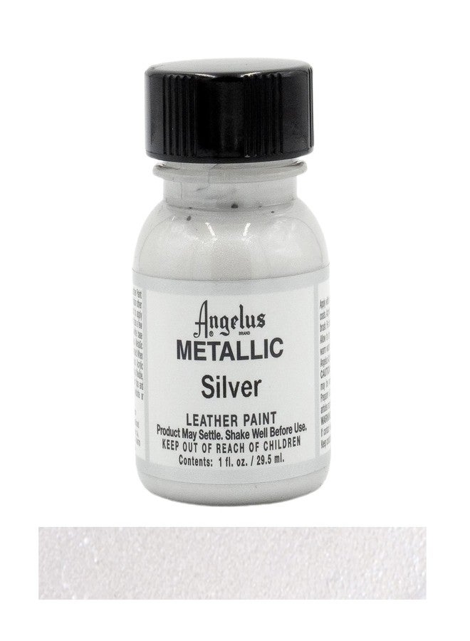 Angelus Acrylic Leather Paint-1oz.-Silver - Image 2
