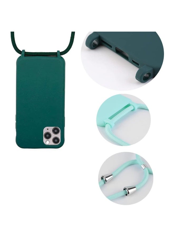 Crossbody Case Compatible With Samsung Galaxy A14 5G Shell With Adjustable Neck Cord Lanyard Strap Soft Silicone Red - Image 3