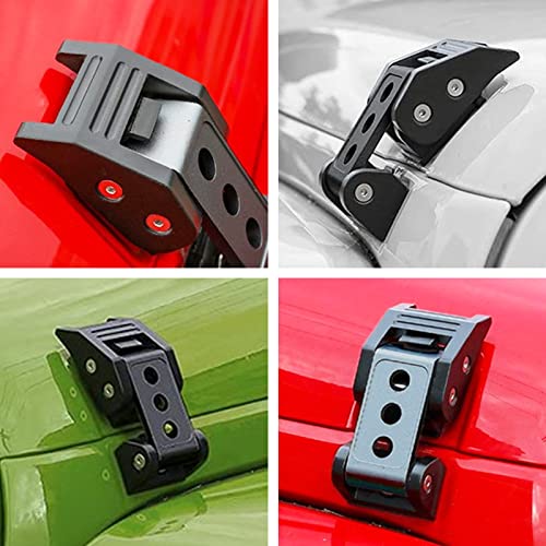 Brangstak Stainless Steel Latch Hood Capture Kit for 2007-2018 Jeep Wrangler JK JKU and 2018-2022 Jeep Wrangler JLJLU Gladiator 2-Door and 4-Door (Black) - Image 2