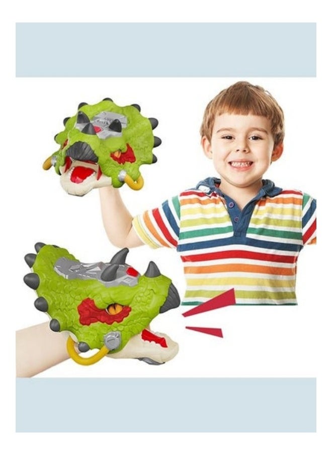 MIXDE Dinosaur Hand Puppets Dinosaur Toys Animal Head with Roaring Sound and Light Realistic Dino Toys Gift  - Image 1
