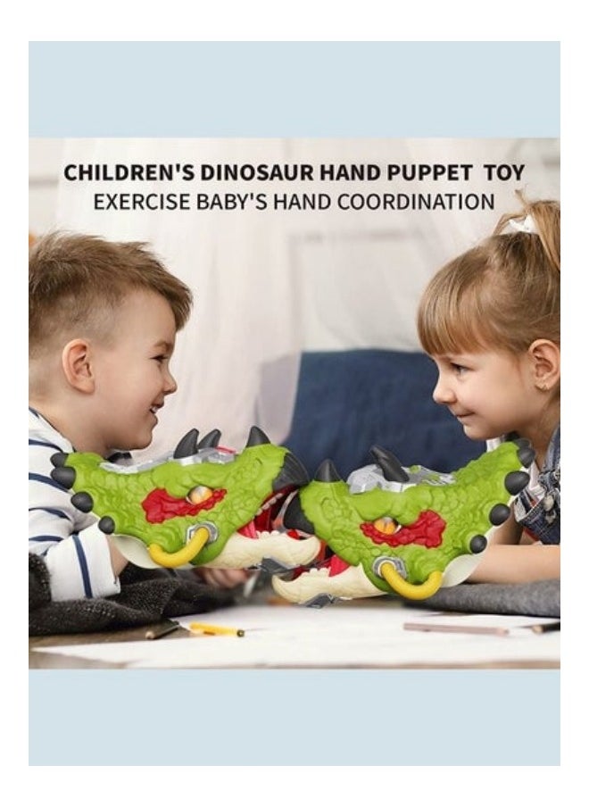 MIXDE Dinosaur Hand Puppets Dinosaur Toys Animal Head with Roaring Sound and Light Realistic Dino Toys Gift  - Image 3