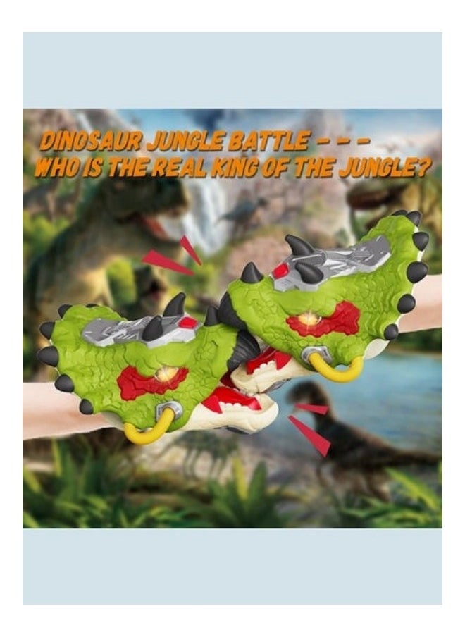 MIXDE Dinosaur Hand Puppets Dinosaur Toys Animal Head with Roaring Sound and Light Realistic Dino Toys Gift  - Image 2