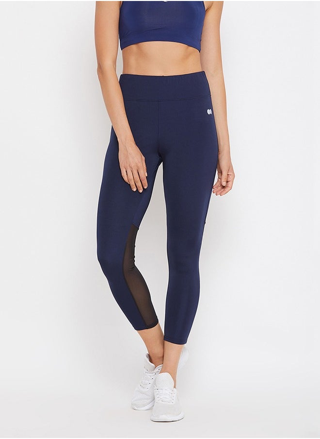 Clovia - Clovia Activewear Ankle Length Tights in Navy - Image 1