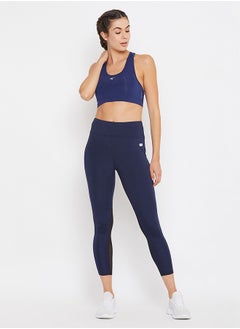 Clovia Activewear Ankle Length Tights in Navy