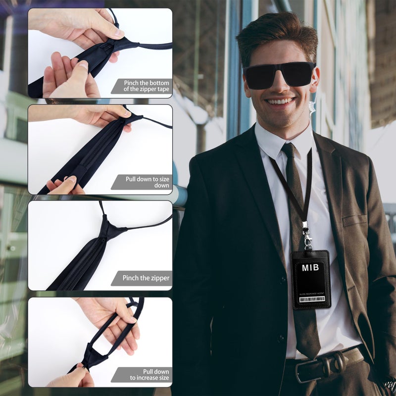 Horolam MIB Agent Costume Accessories, Secret Service Costume Set Spy Costume Accessories for Men Women Kids for Cosplay (Agent) - Image 3