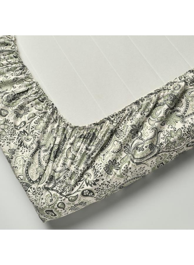 erorex Fitted Sheet Green/White 140X200 Cm - Image 4