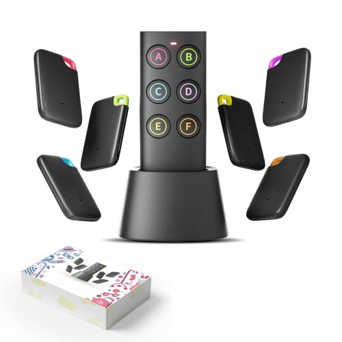 Vodeson Key Finder-Easy-to-use Anti-Loss Device with 6 Color-Coded Receivers and Rf Transmitter Remote Control Finder,Key Finder Locator with Sound - Remote Finder-Gift Design for Mom and Dad - Image 1