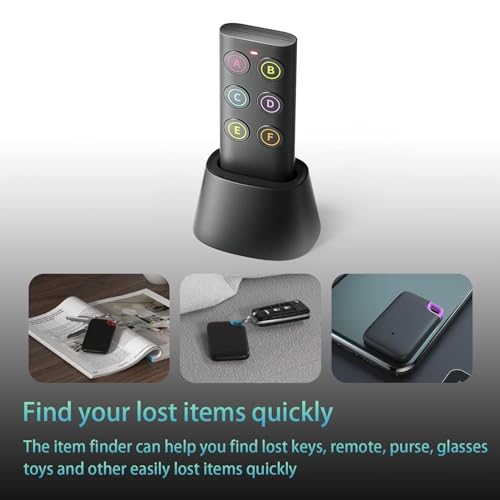 Vodeson Key Finder-Easy-to-use Anti-Loss Device with 6 Color-Coded Receivers and Rf Transmitter Remote Control Finder,Key Finder Locator with Sound - Remote Finder-Gift Design for Mom and Dad - Image 3