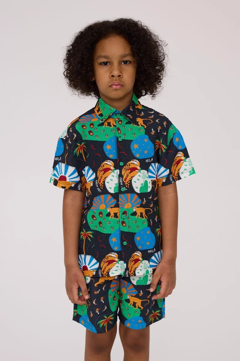 NEBBATI - Invalid brand Bg Store Boy Patterned Shirt