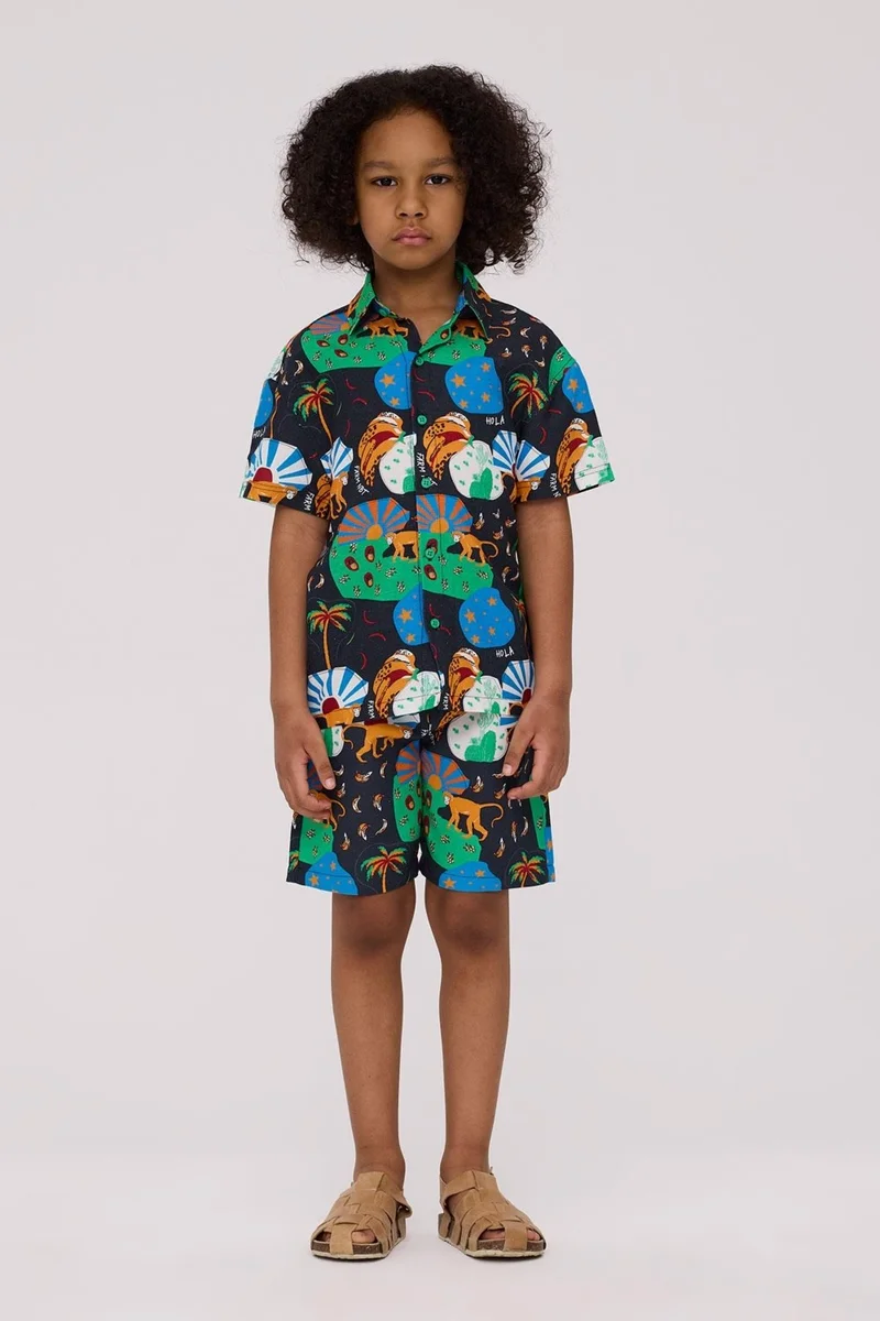 NEBBATI - Invalid brand Bg Store Boy Patterned Shirt