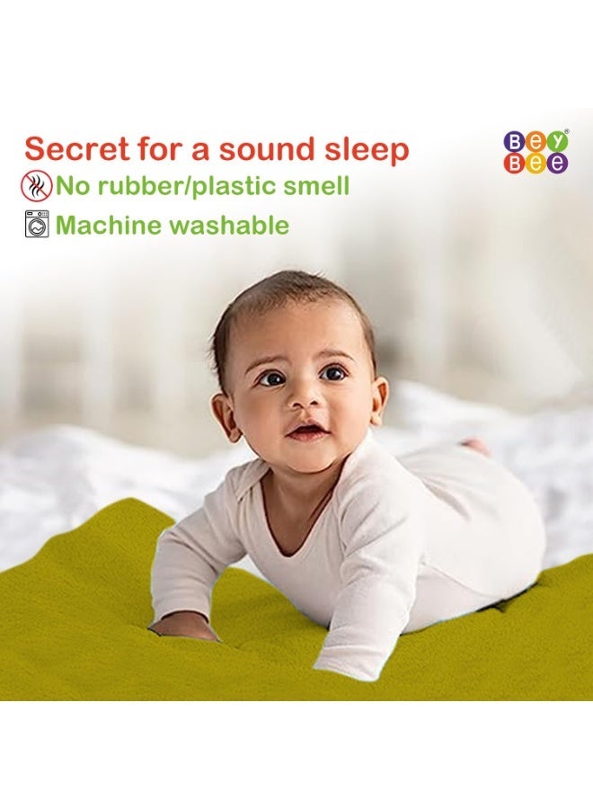 Bey Bee BeyBee Non-Toxic Quick Dry Sheet for New Born Baby|Anti-Piling Soft Fleece Bed Protector|Waterproof Extra Absorbent Mattress Protector  (Gold, Small) - Image 4