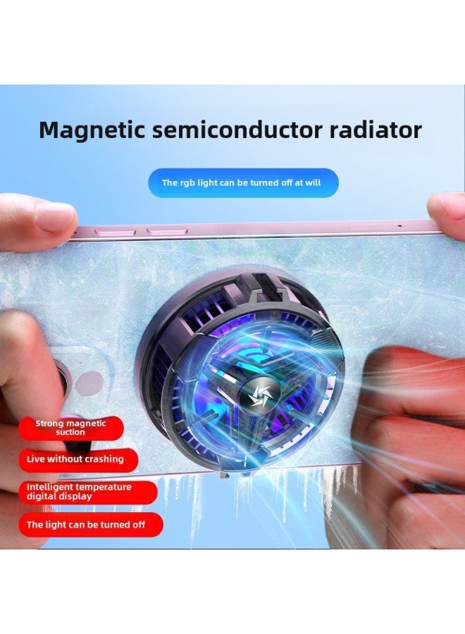 Strict Selection Of SL10 Magnetic Mobile Phone Radiator Semiconductor Game Cooling Artifact For IPhone Android Phone-Colour:Sl10 Black 【digital Display Version】 - Image 3