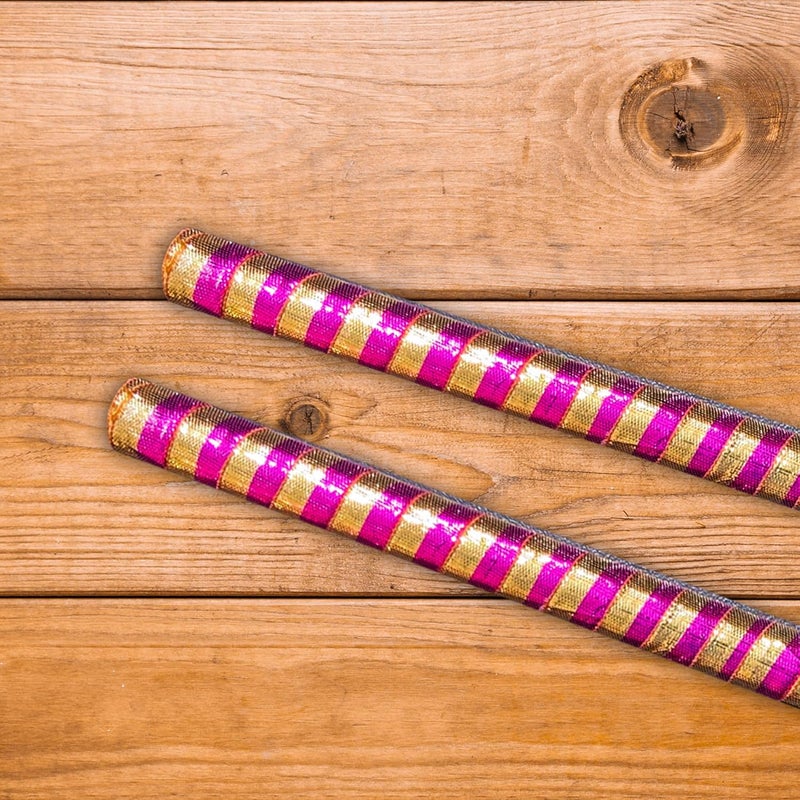 Aksharveda Wooden Dandiya Sticks for Garba and Navratri - Image 2