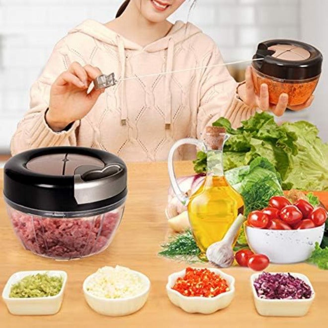 أداة فرم الثوم السريعة اليدوية، مفرمة خضروات سريعة، مبشرة جزر، أداة فرم اللحم اليدوية، أداة مطبخ - Image 4